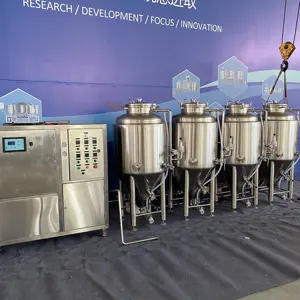 100L 1BBL Turnkey Project Beer Brewing System For Craft Beer Brewery System Fermenter Stainless Steel 304 Equipment