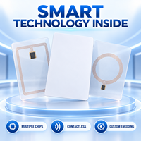 Vorrätige NTAG213 Mini-Tags, Blanko Weiße NFC Smart Cards, 13,56 MHz, Bedruckbar, CR80 PVC RFID für Hotelzugang und Mitgliedermanagementsysteme