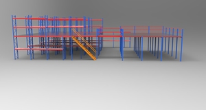 גואנגדונג פושאן מחסן מחסן קומותיים+מדפים קומותיים פלדה מותאמת אישית עם מתלים התקנה קלה - Product Image 6
