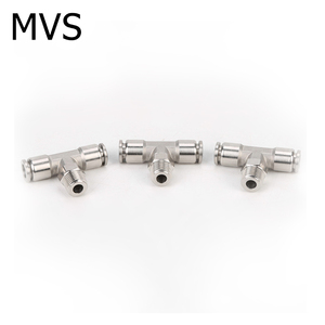 Raccord de tuyau en T à filetage externe de type <span class=keywords><strong>PB</strong></span> T raccord rapide de tuyau d'air pneumatique - Product Image 5