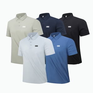Summer Sports Daily Breathable Short Sleeve Nylon Golf Clothing Active Tops Quick Dry Running Seamless Custom Men'S Polo Shirts