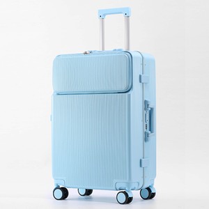RTS Durable ABS Bulk Fashionable <b>Suitcases</b> Luggage 4-Wheel Spinner PC Front/Side Open Pockets Phone Holder USB Charging Port - Product Image 1
