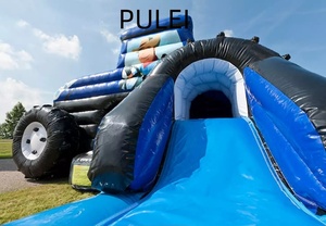 Château gonflable 3D stéréoscopique Tracteur Bleu, Design Attrayant, Plusieurs Modes de Jeu, Trampoline Commercial de Qualité Supérieure - Product Image 5