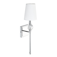 Apliques de pared de dormitorio de fondo de sala de estar de decoración OEM, juegos de 2 lámparas de pared Led, luces de pared de tela Interior para el hogar
