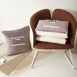 Soft Flannel 2 in 1 Pillow <b>Blanket</b> with Custom Airplane Design, Handmade, for Promotional and Corporate Gifts - Product Image 3