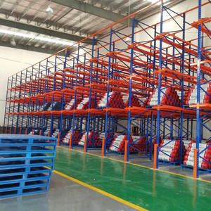 조정 가능한 1 층 스틸 팔레트 보관 랙 지게차 플라스틱 창고 보관 선반 간편한 보관 솔루션으로 조립 - Product Image 5