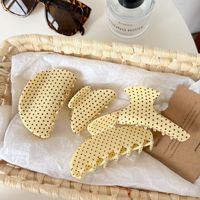 Nouvelle pince à cheveux coréenne élégante en acétate à pois, faite à la main, style rétro, 11 cm, pour femme, accessoire capillaire, cadeau