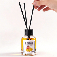 Diffuseur de parfum d'ambiance de luxe 55 ml, parfum fruité, bouteille en verre, huile essentielle, pour chambre et toilettes, diffuseur à bâtonnets
