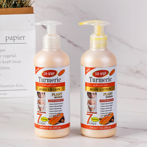 Lotion Corporelle Végane au Curcuma - Hydratante & Parfumée, Éclaircit le Teint, Répare Après-<span class=keywords><strong>Soleil</strong></span> & Raffermit, Flacon Pompe 300ml - Product Image 1