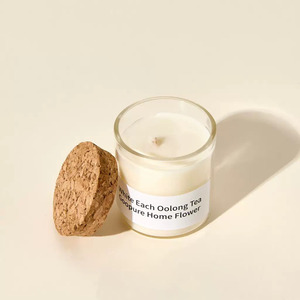 Dicke gefrostete weiße Glas kerzen gläser | 8/10/14 oz Leere Behälter mit Kork deckeln für DIY-Kerzen - Product Image 1
