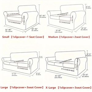 Funda Elástica Lavable para Sofá, <span class=keywords><strong>Fundas</strong></span> para Muebles, Cojín para Sala <span class=keywords><strong>de</strong></span> Estar, 2/3/4 Piezas - Product Image 4