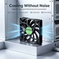 Ventilateur axial EVERFLOW 8010 80*80*10mm DC 12V PWM à roulement à billes, très fin, 24dB, flux d'air pour CPU, PLC, ordinateur industriel, OEM