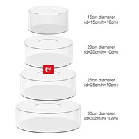 Support à gâteau carré transparent à 4 niveaux, séparateur de gâteau en acrylique remplissable, présentoir à desserts pour anniversaire et mariage, fournitures de décoration de gâteaux