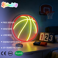Enseigne néon personnalisée Neonwall OEM ODM, enseigne néon LED Basketball pour le sport, le streetwear, la salle de jeux, l'angle de réception et la décoration murale