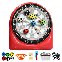 Superbe cible de fléchettes gonflable pour jeux de football, de tir au but et de tennis, avec marqueur de score, piquets de sol et système auto-agrippant 3+