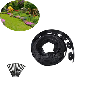 Borde de Jardín de Plástico Verde en Forma de L, Separador de Césped y Piedras, Tira Decorativa para Paisajismo - Product Image 1