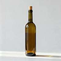 Bouteille en verre portable de haute qualité vide, cylindrique, ambrée/transparente, pour jus/vin/bière/vin rouge, en stock, bouteille en verre pour jus