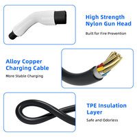 Chargeur de véhicule électrique Electrly T2 Type2 21kw 5 mètres, chargeur de véhicule électrique portable, câble de charge de véhicule électrique portable