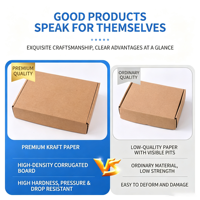 Boîte en carton rectangulaire en papier kraft recyclable pour emballage de chaussettes, impression de logo vierge, tailles personnalisées