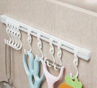 Crochets en plastique robustes en forme de S pour rangement de cuisine, support à crochets coulissants simples, fixation par perçage, outils de fixation pour porte arrière