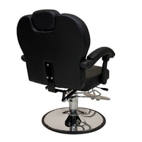 Fauteuil de Salon Classique en Cuir Hydraulique Inclinable, Pivotant à 360°, Ergonomique et Confortable, Idéal pour Barbier et Usage Domestique