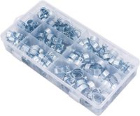 135 pièces Zinc plaqué Injection de carburant réglable tuyau pince de tuyau colliers de serrage pour Machine à laver tuyaux d'égout colliers de serrage Clips