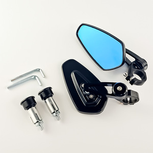 Espejo Retrovisor para Motocicleta Qiangye, Cristal Azul, CNC, Universal, Espejo para Manillar, Protección de Seguridad - Product Image 2