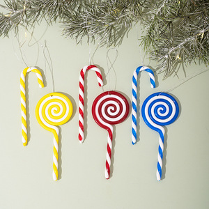 Wholesale Eco-friendly Customizable Plastic <b>Candy</b> Lollipop <b>Canes</b> Crutch Pendant Xmas Tree Festive Hanging Ornaments - Product Image 2