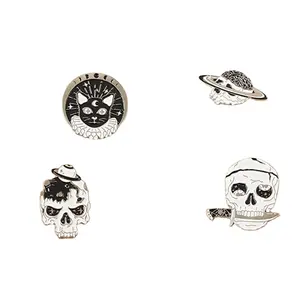 Gotische Skelet Schedel Heks Pompoen Broche Heks Sieraden Halloween Email Pin Punk Schattige Pinnen Voor Rugzakken