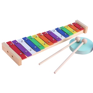 Xylophone Glockenspiel en métal coloré à 15 tons, instrument de percussion Orff pour enfants, jouet musical éducatif précoce pour enfants - Product Image 3