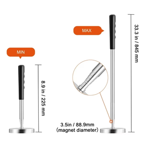 Balayeuse magnétique télescopique pour jardin et cour Vis de détection de pièces Capacité de traction de 35LB Outil de ramassage magnétique rétractable de 8.6 " - 33" - Product Image 5
