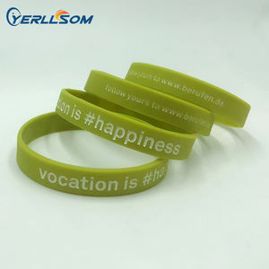 Pulseras de Silicona Personalizadas Baratas, Tejidas, con Relieve, Impresas con Serigrafía, que Brillan en la Oscuridad - Pulseras Promocionales de Goma de Navidad - Product Image 2