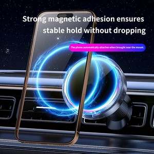New Multifunctional 25W Super Fast Charging Magnetic Charging Bracket with RGB <strong>Light</strong> Car Wireless Charging with Air Cooling BK61 - Product Image 3