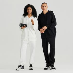 Solid Color Heavyweight <b>Hoodie</b> 330gsm Drop Shoulder Oversized <b>Zip</b> <b>Up</b> - Product Image 1