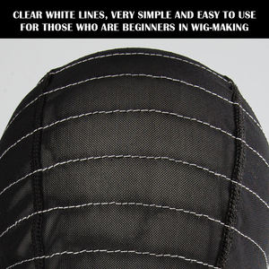 Bonnet dôme élastique extensible 4x4 5x5 13x4, doux <span class=keywords><strong>pour</strong></span> la peau, respirant, noir, <span class=keywords><strong>pour</strong></span> la confection <span class=keywords><strong>de</strong></span> perruques, <span class=keywords><strong>filet</strong></span> à perruque en maille respirant <span class=keywords><strong>pour</strong></span> la couture - Product Image 6