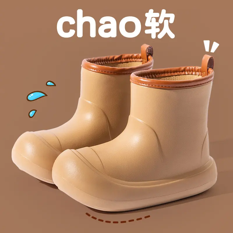 2024 Botas de chuva infantis de alta moda EVA Wellies para bebês à prova d'água ao ar livre, mais vendidas