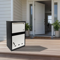 Boîte aux lettres de sécurité extérieure autoportante en acier inoxydable, étanche, durable, antivol, pour la livraison de colis