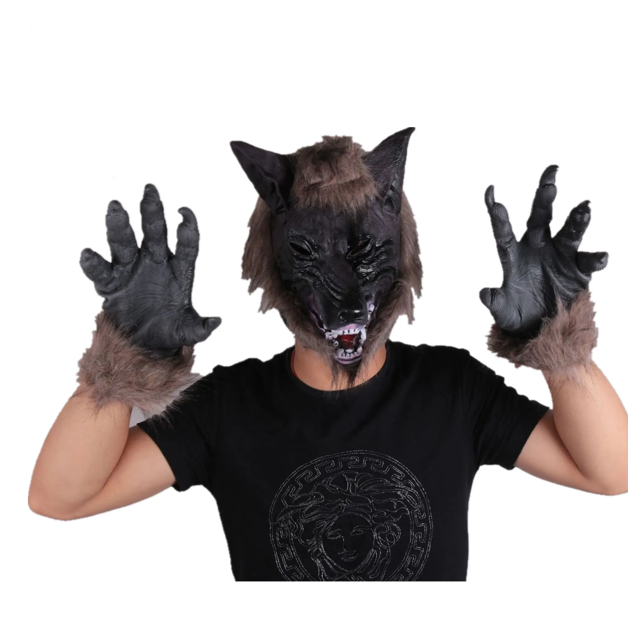 maschera da lupo mannaro maschera scheletro in resina per Halloween e cosplay decorazione per Halloween per la maggior parte delle forme del viso Bsopem 