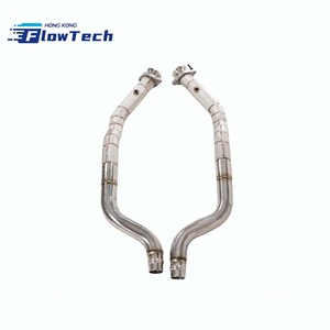 Kit de Downpipe Droit en Acier Inoxydable T304 avec Bouclier Thermique pour Jaguar F-Type 3.0T V6 Supercharged - Product Image 6