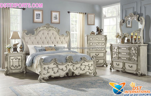 Juego de Muebles de Dormitorio de Lujo Estilo Europeo, Juego de Cama de Madera Maciza Hecho a Mano, Muebles de Dormitorio Clásicos Acolchados de Última Generación, Nueva Zelanda - Product Image 5