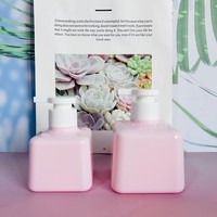 200ml 300ml vert rose blanc carré en plastique PETG lotion de lavage corporel bouteille de shampooing avec pompe pour bouteille d'emballage de savon liquide