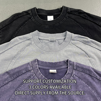 Nouveau produit, t-shirt vintage délavé, qualité supérieure, 100% coton, t-shirt délavé et usé, t-shirt surdimensionné pour homme, logo personnalisé
