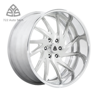 722Auto T6 Jantes forgées 18-22 pouces 9-12J à déport profond, finition Gunmetal, pour tout-terrain et course, homologuées JWL, entraxes 5x150/6x135 pour Ford F-150 Raptor