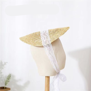 Nhiều màu tự làm Lolita thanh lịch Multilayer ren nắp ca-pô <span class=keywords><strong>hat</strong></span> tuyệt đẹp phẳng mũ rơm cho bữa tiệc trà Cảnh du lịch nông thôn - Product Image 6