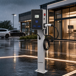 Estación de Carga para Vehículos Eléctricos (VE) de CA, Montada en el Suelo, 3.5kW-22kW, con Pantalla Táctil y Control RFID, para Uso Doméstico y Comercial - Product Image 6