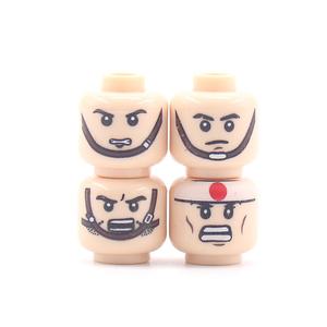 <span class=keywords><strong>4</strong></span> pièces/lot Expression tête soldat guerrier <span class=keywords><strong>Pirate</strong></span> Mini blocs de construction Figure accessoires enfants jouets éducatifs cadeau - Product Image 6