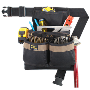 Muestra gratuita: Bolsas de herramientas más populares, resistentes al desgaste, con bolsillo para la cintura y un bolsillo de cuero vacuno para clavos de carpintería. - Product Image 6