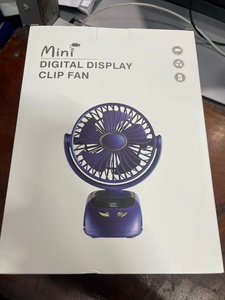 Ture 1800-3000-5400 mAh kỹ thuật số Clip Fan mini xách tay USB có thể sạc lại máy tính để bàn tiếng ồn thấp tuổi thọ pin dài <span class=keywords><strong>LED</strong></span> Đèn ngủ Fan - Product Image 2