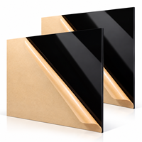 Plaque en acrylique noir GORLDE, feuille de verre PMMA, fourniture d'usine pour découpe sur mesure, signalétique, présentoirs et décoration