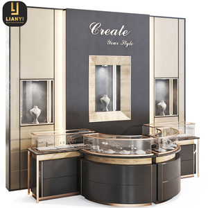 Tienda de oro de lujo Diseño de muebles Gabinetes de exhibición de joyería de acero inoxidable Unidad de exhibición de joyería personalizada - Product Image 2